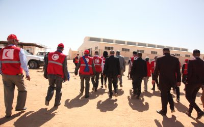 الهلال الأحمر الصحراوي يستلم قافلة مساعدات إنسانية قادمة من اسبانيا